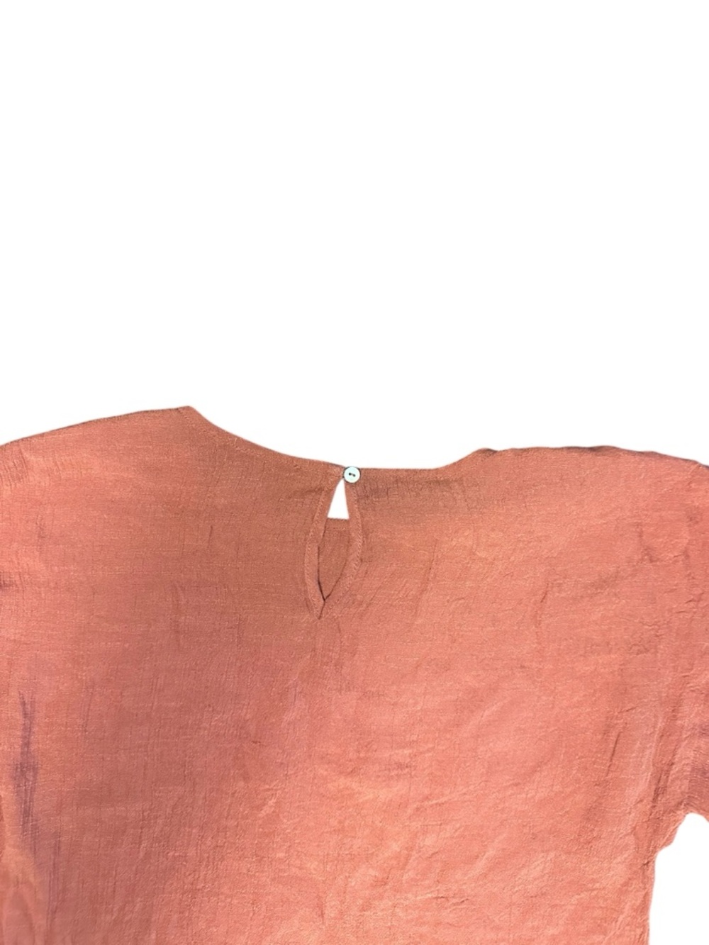 Doe & Rae Coral Ruffle-Sleeve Textured Blouse - Picture 5 of 5
